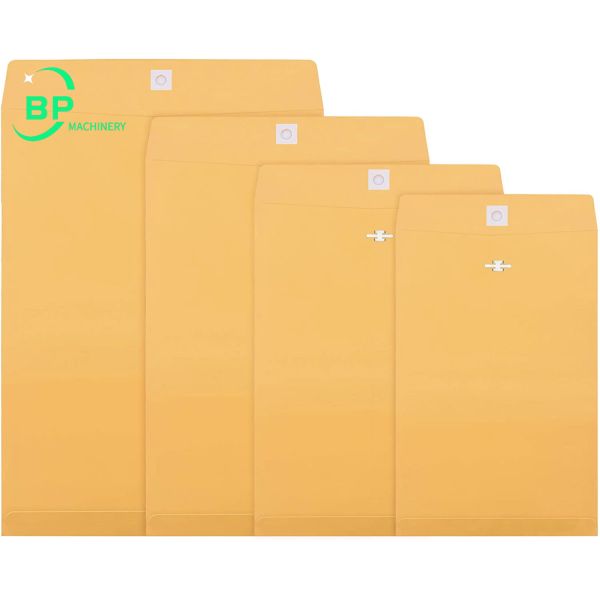 Kraft Clasp envelope machine bp001 with hole punch and metal clasp insert for many differ size kraft paper