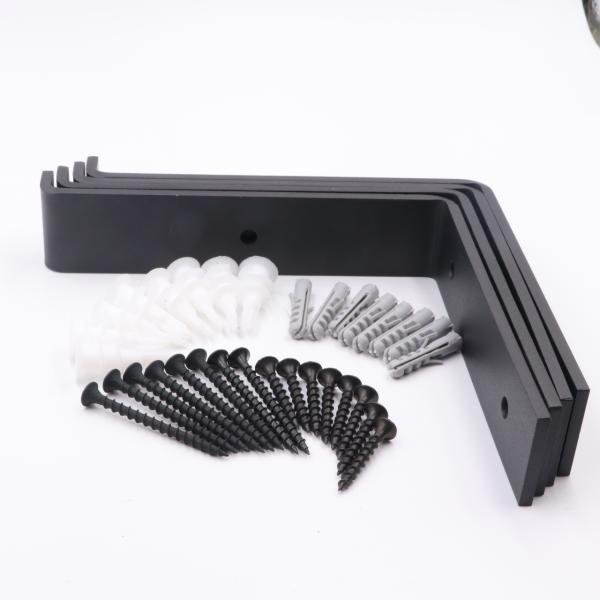 OEM/ODM 10 12 дюймовый деревянный доски рустический железо тяжелой работы черной стены плавучие полки скобки с губами металлической полки скобки