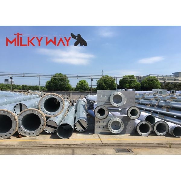 80FT 90FT 1400kg bitumen 5mm electrical power pole for power transmission