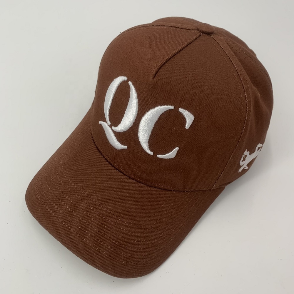 Baseball Caps Custom Embroidered Logo A Frame 5 Panel Cotton Twill Hat