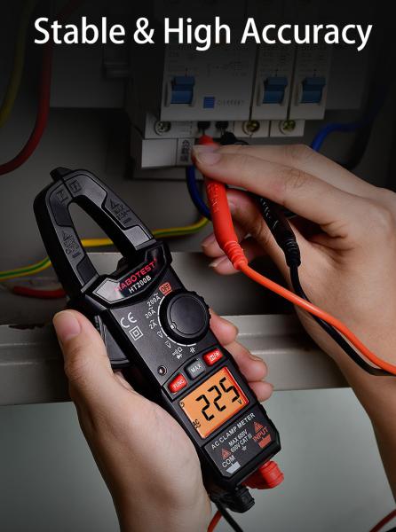 2A 2000uF Digital Clamp Meters , Auto Range Mini Digital Clamp Meter