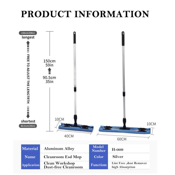 Промышленная комната ESD плоская чистая Mops статическое ткани Mop Microfiber анти-
