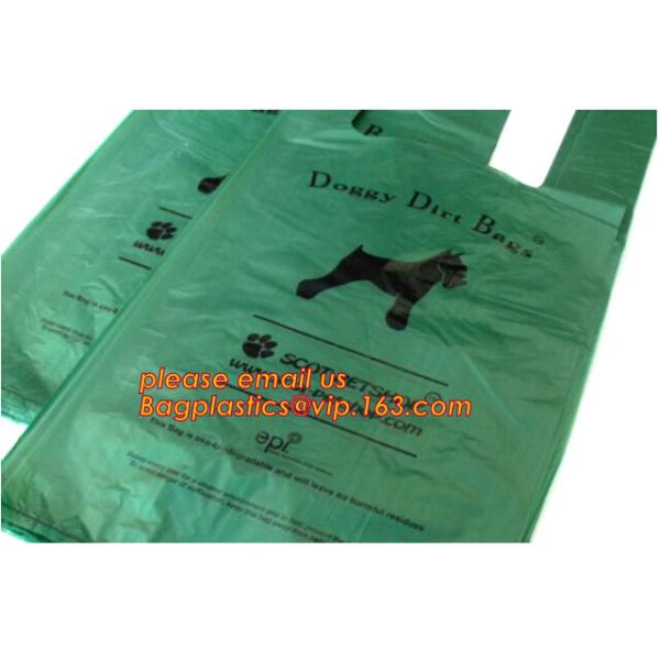 Bone shaped pet waste bag clean-up holders ,pet dog poop bag dispenser with 20 bags in roll, EN13432 compostable degrada