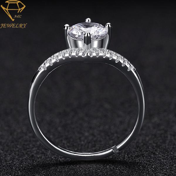 Diamonds Personalized Silver Ring