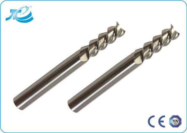 Metal Removal End Mills For Aluminum , Diamond Coated End Mills Air Oil Cooling Mode