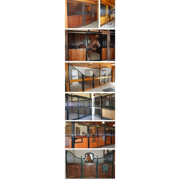 Крытые полуфабрикат портативные наборы стойла лошади, фронты стойла стальной трубы европейские