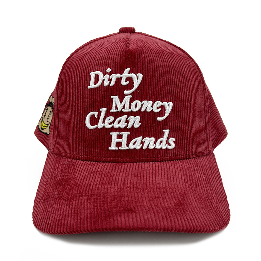 Custom Baseball Caps 3D Puff Embroidery Logo Sport 5 Panel Corduroy Design