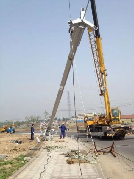 Q355 12 Sides Polygonal High Mast Tower 4.0mm - 20.0mm Thick