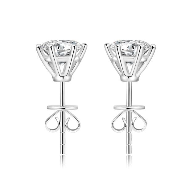 Classic Design 18k Lab Grown Diamond Earrings Jewelry NGTC Certified Round shape diamond Earrings