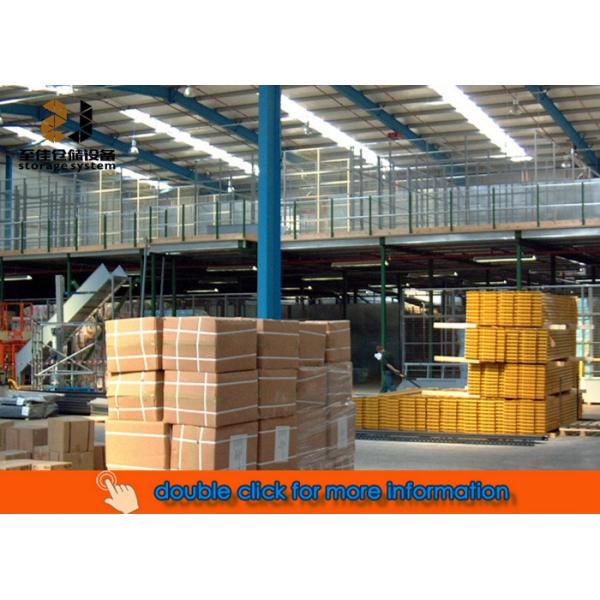 Epoxy Powder Coated Industrial Mezzanine Floors 2 Layer Storage Warehouse Racking