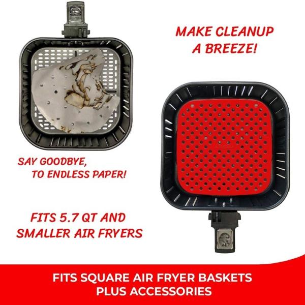 Heat Resistant Non Stick Silicone Air Fryer Basket