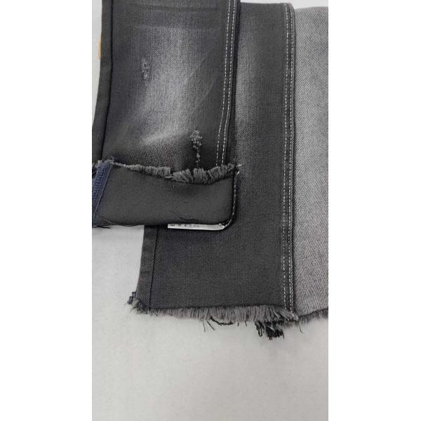 9.9oz ,76.2%Cotton  BLACK/BLACK 7+7x8/40 High quality Denim fabric  JSD3209A for fashion jeans