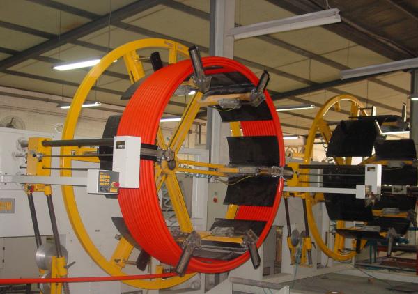 Single Station Plastic Tube Extrusion Machines Bimetallic Material ABB Inverter