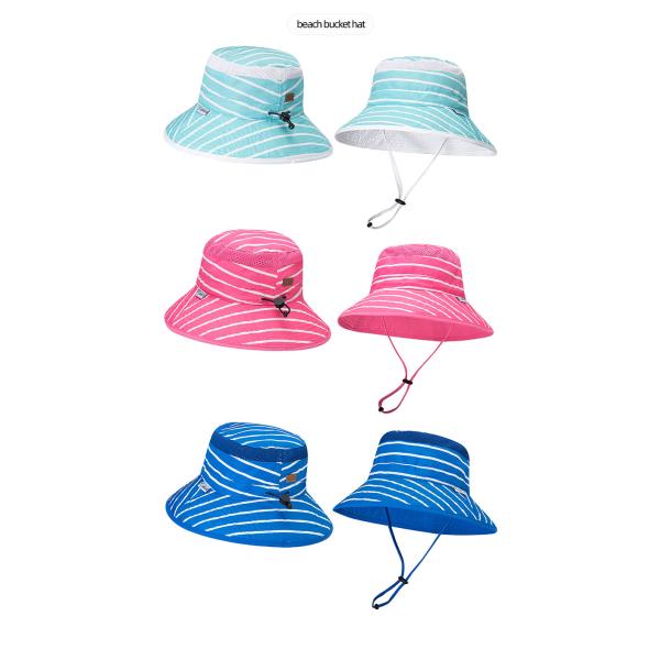 UV Resistant 50+ UPF Wide Brim Children'S Uv Sun Hats With Neck Flap 43cm 55cm