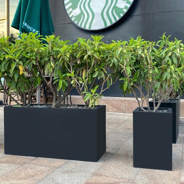 Custom Colour Shopping Mall Decorative Large Indoor Silver Mirror Flower Planter  Large Indoo Pots