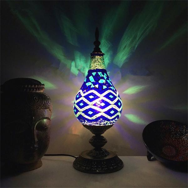 Turkish Mosaic Table Lamp Mediterranean Retro Stained Glass industrial table lamp(WH-VTB-18)