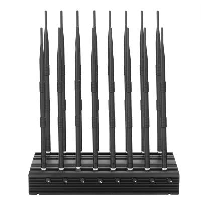 16 Antennas 2G 3G 4G 5G WIFI Lojack GPSL1 RF(315/433/868) Desktop Jammer