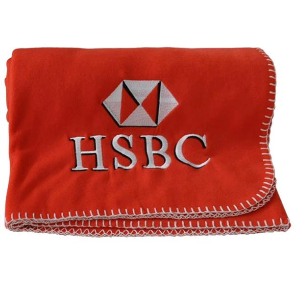 Personalized Solid Polar Fleece Throw Blanket Embroidery 50X60 Inch