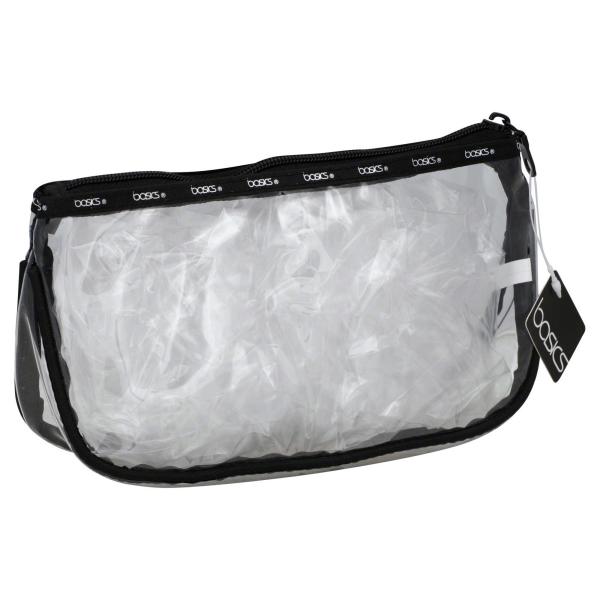Cosmetic Makeup Toiletry Clear PVC Travel Bath Wash Bag Holder Pouch Kit black
