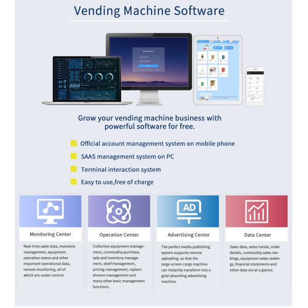 Automatic Machine 21.5 Inches Screen Combo Distributeur Automatique Vending Machine With Credit Card Payment