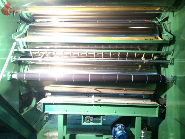 Transparent PVC Film 4 Roll Calender Machine With Double Throttle Line Thikness 0.06 - 0.8mm