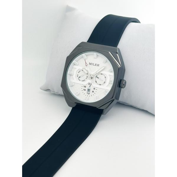 Casual Wrist Watch Chronograph Waterproof Luminous Calendar Silicon Band Men Watch