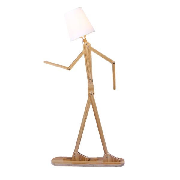 Nordic Wood Fabric Stand Light For Living Room Bedroom Study Art Deco Living room floor lamp(WH-WFL-07)