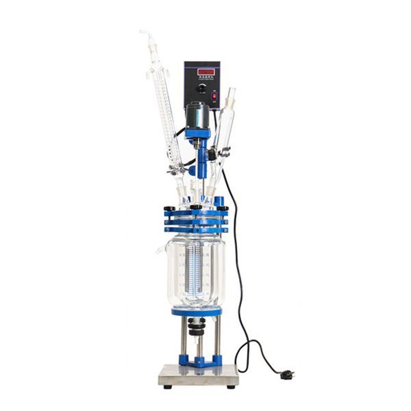 0.25L-3L Laboratory Chemical Reactor Jacketed Double Layer Glass Stirred Tank Reactor
