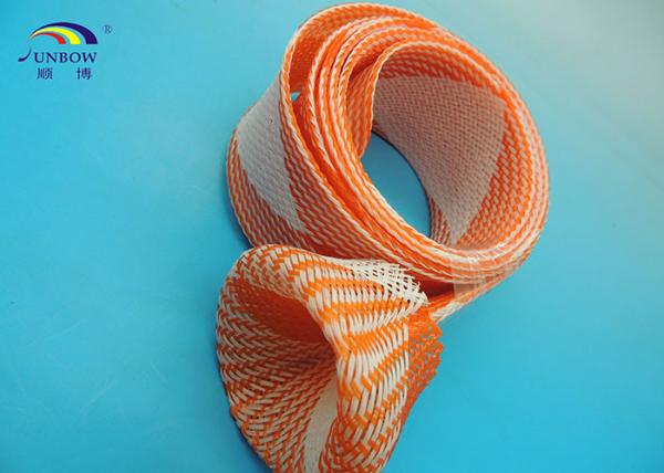 Colorful PET braided expandable Sleeve with ROHS for cable sleeving