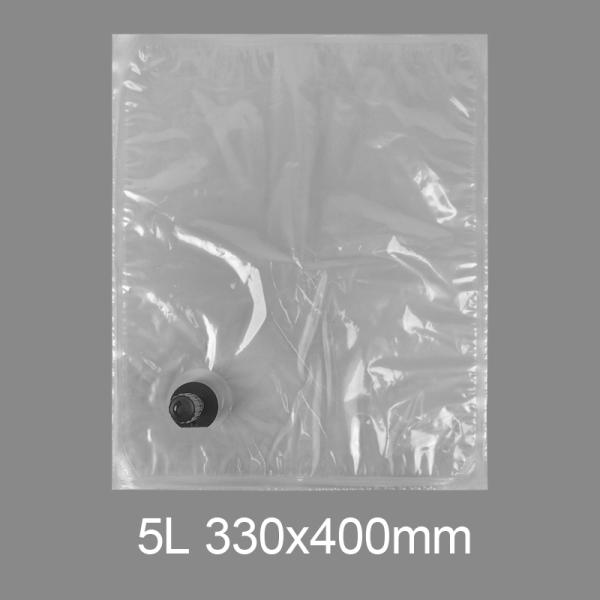 Sac robinet en plastique transparent personnalisé BIB 3l 5l 10l 20l pour eau potable, vin, jus de fruits en boîte avec valve papillon Vitop