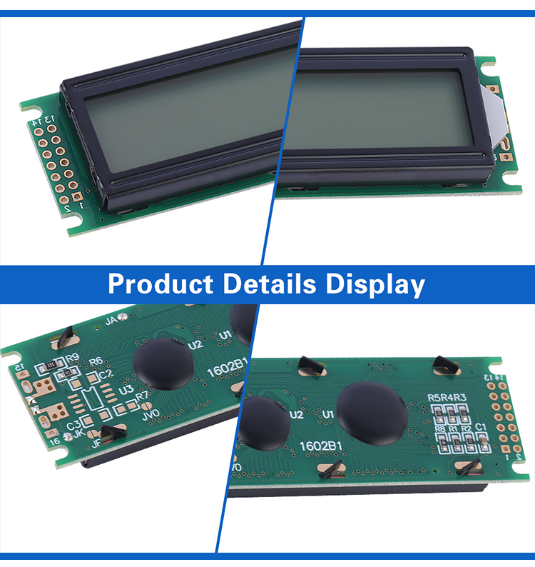 Gray Film 1602B1 Character LCD Module Display Screen 02*16 ST7066U Double Row Interface Module