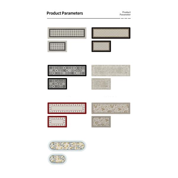 Interlocking Bathroom and Kitchen Floor Mats with Waterproof Polyester Fiber Material