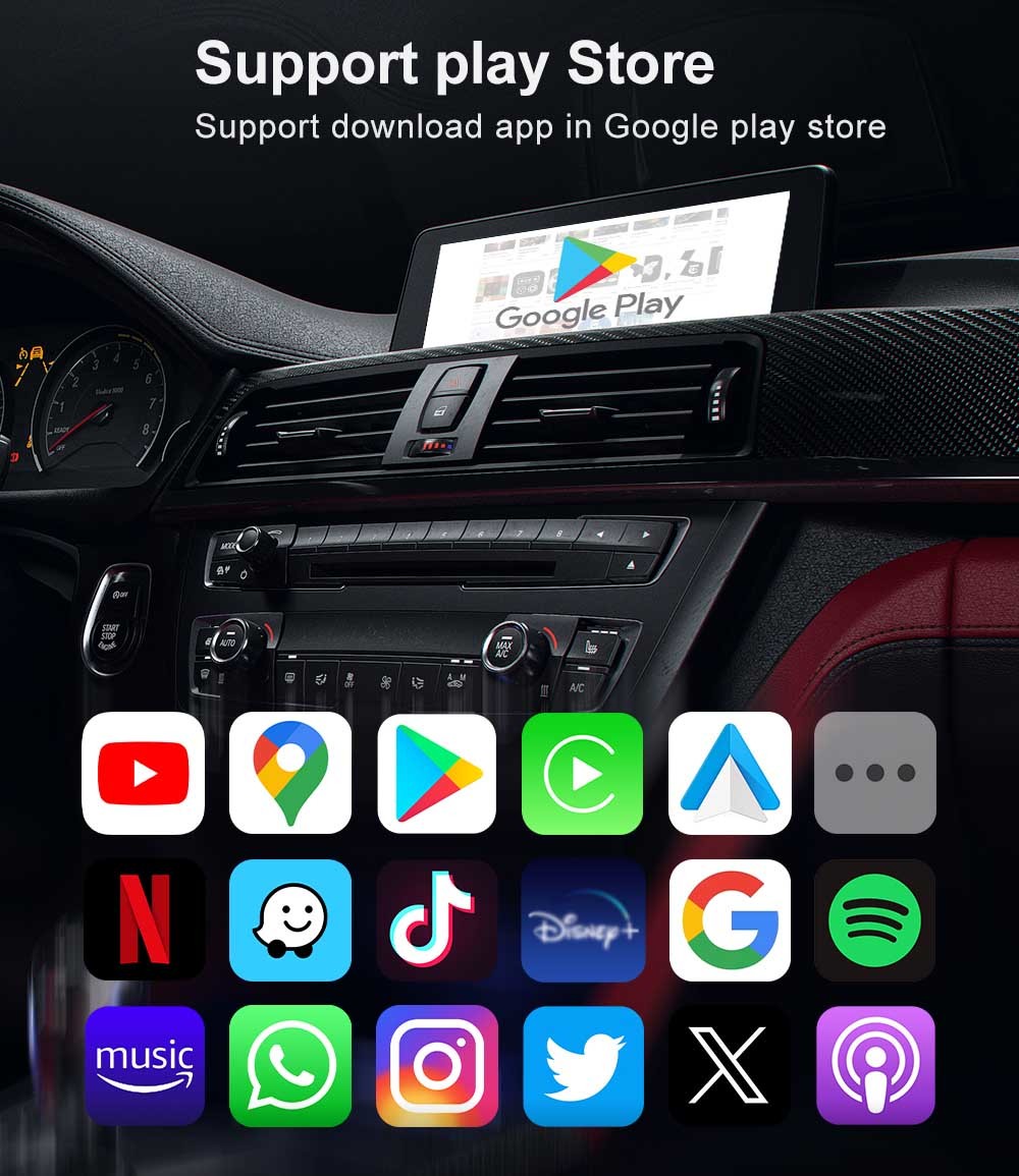 Multimedia Carplay Android ID6 BMW AI Box QCOM Snapdragon Solution For Car