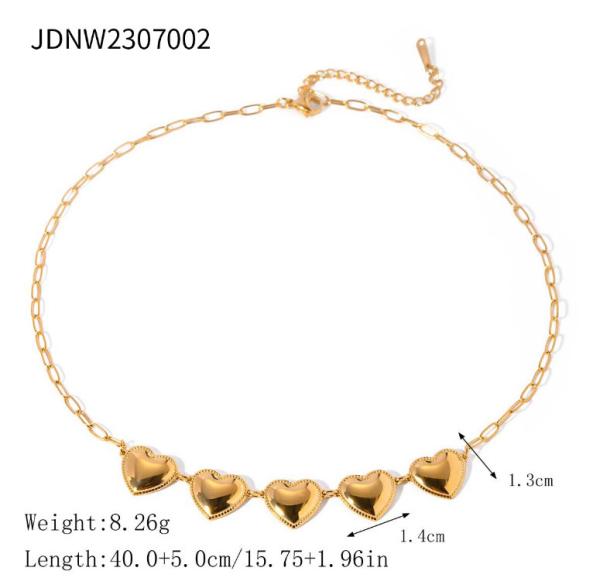  HydroTi explosion models stainless steel necklace jewelry Europe and the United States fashion INS titanium steel collarbone chain plating 18k gold does not lose color neck chain men and women univer