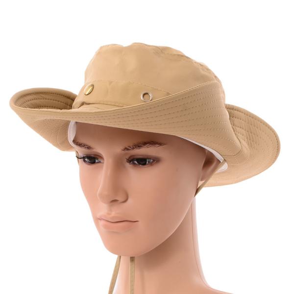 Mens Cotton Broad Brimmed Hat For Summer Outdoor Poly String Sweatband