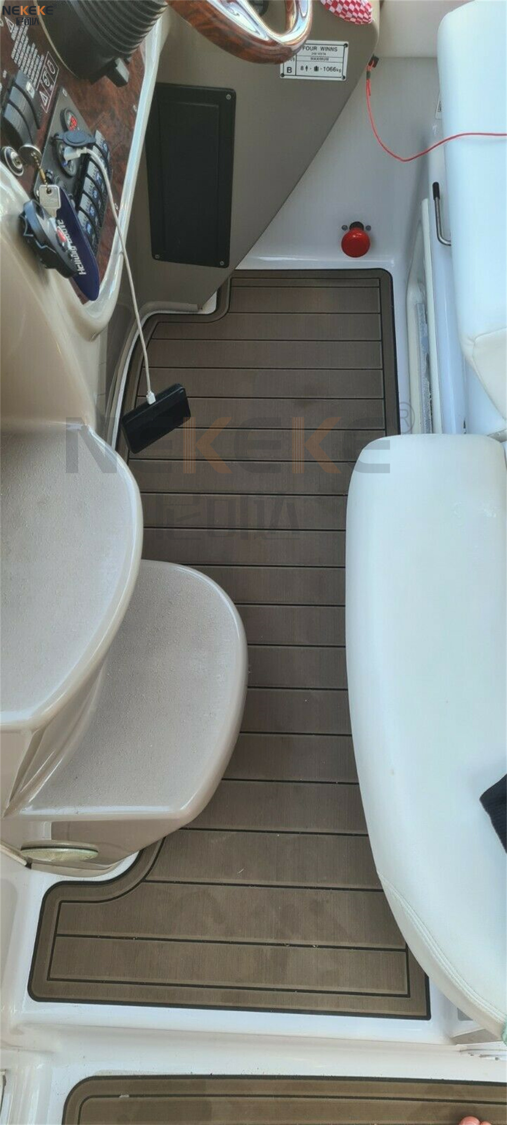 2004 Four Winns 248 Vista Swim Platform Cockpit EVA Faux Teak Deck Flooring Marine Mat Pad
