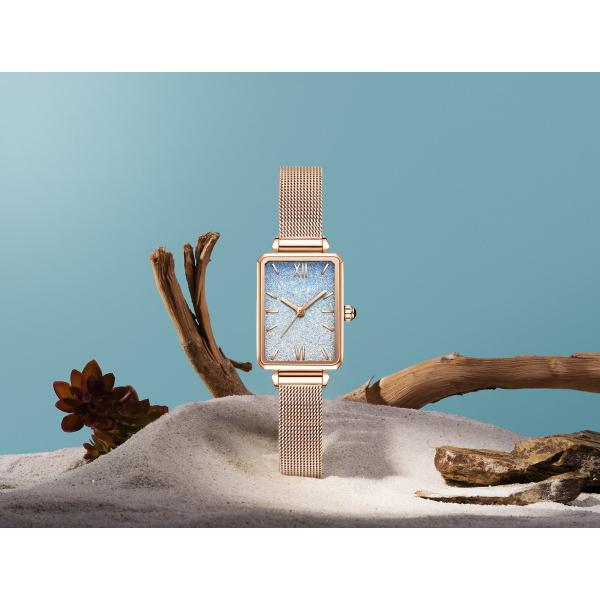 Квадратные женщины сплава случая наблюдают толщину ремня 7.2mm сетки