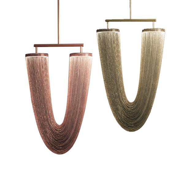 Guzhen Lighting Decoration lamp u shape rose gold Sliver Chandeleir(WH-CC-29)