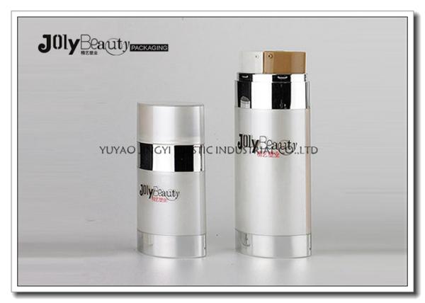 30ml Double Tube PP Airless Bottle For Skin Cream , Airless Pump Dispenser