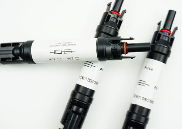 Conector de fusible solar DC1000V 30A IP67 Negro