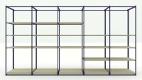 Stylish Sturdy E5 Series Steel Wood Medium Duty Rack for Plants Decorative Items in Commercial Home Environments