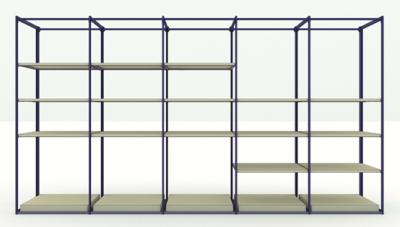 Stylish Sturdy E5 Series Steel Wood Medium Duty Rack for Plants Decorative Items in Commercial Home Environments