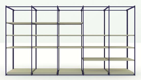 Stylish Sturdy E5 Series Steel Wood Medium Duty Rack for Plants Decorative Items in Commercial Home Environments