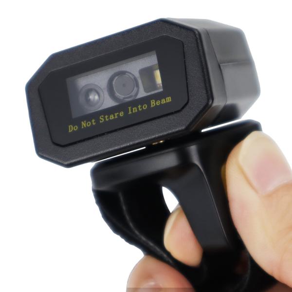 Mini lector de códigos de barras de anillo de dedos inalámbrico 650nm láser visible USB 0.1mm ((4mil) con fuente de luz CCD