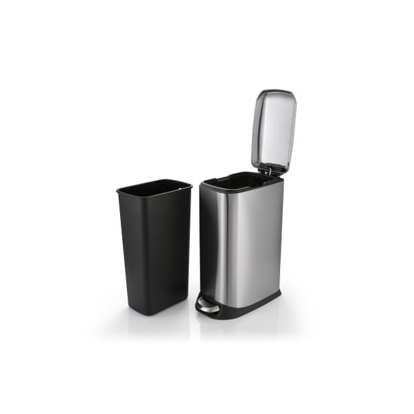 20L rectangular stainless steel trash can。 can be used in kitchen, office, living room and other scenes