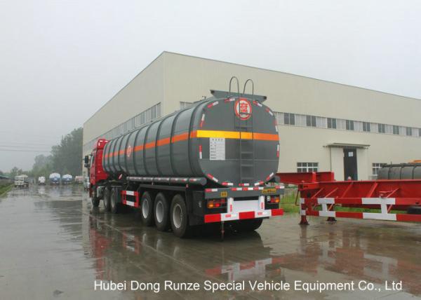 30000L -45000L Capacity Chemical Tanker Truck for Fluosilicic Acid / Hexafluorosilicic Acid