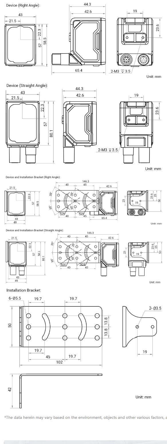 HIKROBOT MV-SC3013XM-08M-WBN SC3000X series vision sensor，1.3MP，Mono，08mm focal length