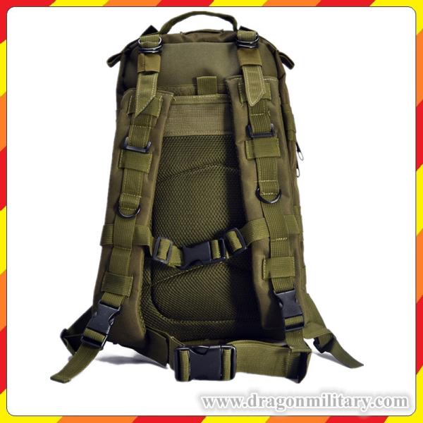 Hot sale polyester cheap tactical 3P backpack green for hiking