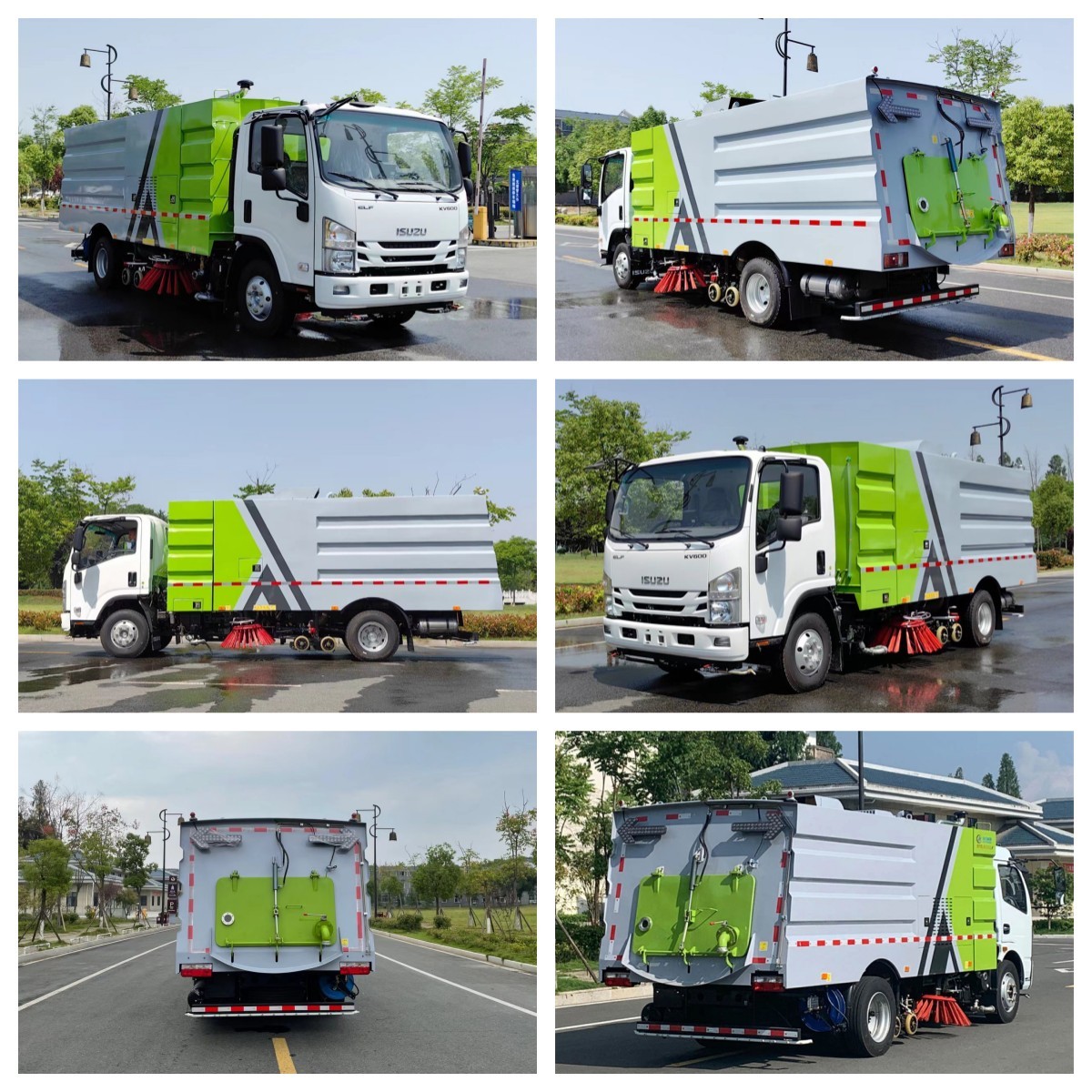 10 кбм Isuzu KV600 130 л.с. Eu 5 двигатель Уличный чистый грузовик для дорожного джеттера высокого давления