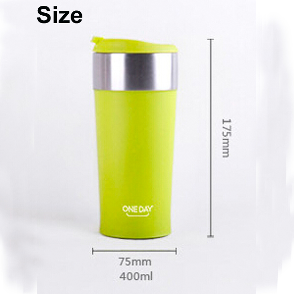 Double Wall Stainless Steel Coffee Cup Thermos Mug Insulation Against Hot Cups 400 ML